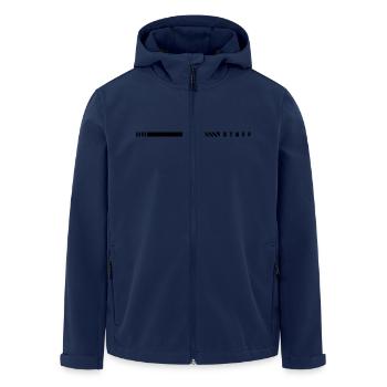 STAFF - Recycelte Männer Softshell-Jacke von Stanley/Stella - Navy - Vorne - AI Model Male 185 light (185cm)