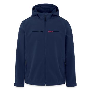 Team Member - Men’s Recycled Softshell Jacket by Stanley/Stella - navy - Front - AI Model Male 185 light (185cm)