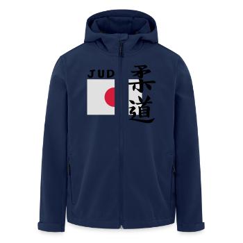 Japanflagge mit Judo Logo - Recycelte Männer Softshell-Jacke von Stanley/Stella - Navy - Vorne - AI Model Male 185 light (185cm)