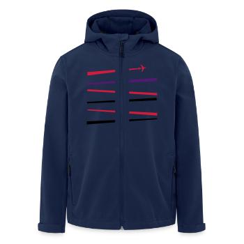 airplane - Recycelte Männer Softshell-Jacke von Stanley/Stella - Navy - Vorne - AI Model Male 185 light (185cm)