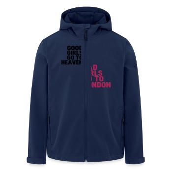 good girls go to heaven bad girls go to london - Men’s Recycled Softshell Jacket by Stanley/Stella - navy - Front - AI Model Male 185 light (185cm)