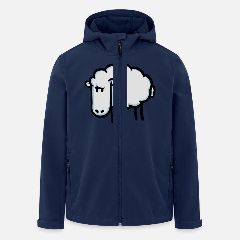 Schaf - Recycelte Männer Softshell-Jacke von Stanley/Stella - Navy