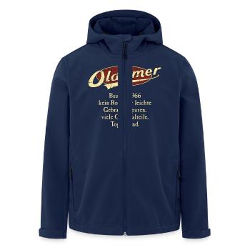 Geburtstag Oldtimer Baujahr 1966 retro usedlook - Recycelte Männer Softshell-Jacke von Stanley/Stella - Navy - Vorne - AI Model Male 185 light (185cm)