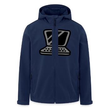 Laptop - Recycelte Männer Softshell-Jacke von Stanley/Stella - Navy - Vorne - AI Model Male 185 light (185cm)