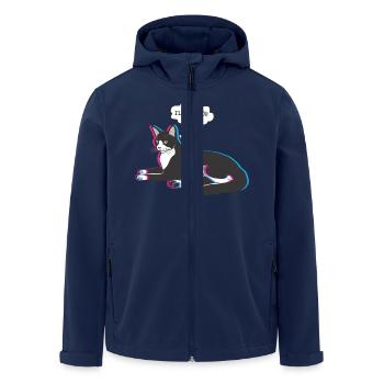chat je vais te tuer - Veste softshell homme en polyester recyclé Stanley/Stella - marine - Devant - AI Model Male 185 light (185cm)
