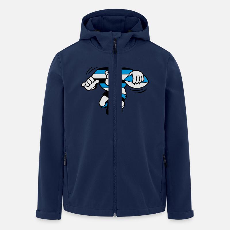 00rugby - Recycelte Männer Softshell-Jacke von Stanley/Stella - Navy