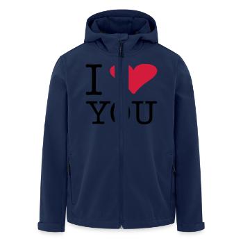i_love_you - Recycelte Männer Softshell-Jacke von Stanley/Stella - Navy - Vorne - AI Model Male 185 light (185cm)