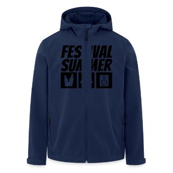 festival d'été - Veste softshell homme en polyester recyclé Stanley/Stella - marine - Devant - AI Model Male 185 light (185cm)