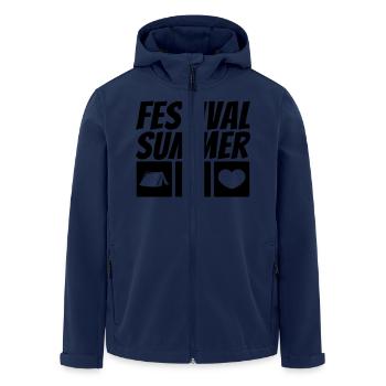 festival d'été - Veste softshell homme en polyester recyclé Stanley/Stella - marine - Devant - AI Model Male 185 light (185cm)
