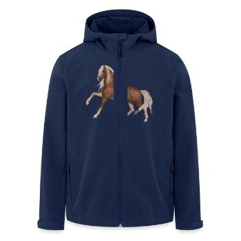 horse - Men’s Recycled Softshell Jacket by Stanley/Stella - navy - Front - AI Model Male 185 light (185cm)