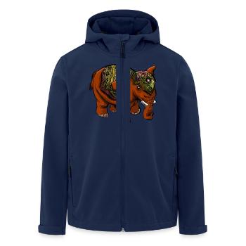 Elefant - Recycelte Männer Softshell-Jacke von Stanley/Stella - Navy - Vorne - AI Model Male 185 light (185cm)