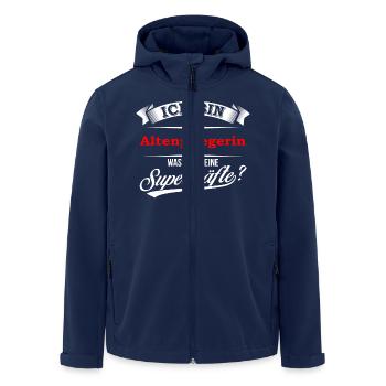 Altenpflegerin Pflegerin Krankenpflegerin - Recycelte Männer Softshell-Jacke von Stanley/Stella - Navy - Vorne - AI Model Male 185 light (185cm)