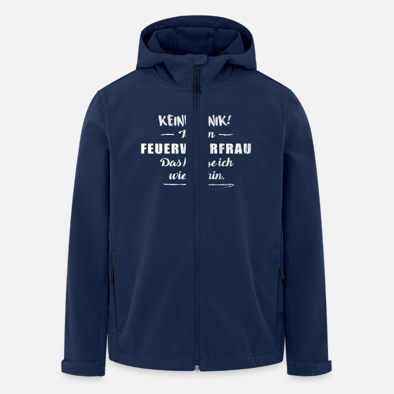 Feuerwehrfrau - Recycelte Männer Softshell-Jacke von Stanley/Stella - Navy