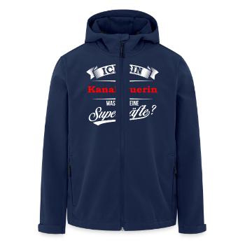 Kanalbauer Kanalbauerin Kanal Abwasser Tiefbau - Recycelte Männer Softshell-Jacke von Stanley/Stella - Navy - Vorne - AI Model Male 185 light (185cm)