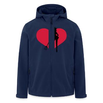Diable - Veste softshell homme en polyester recyclé Stanley/Stella - marine - Devant - AI Model Male 185 light (185cm)