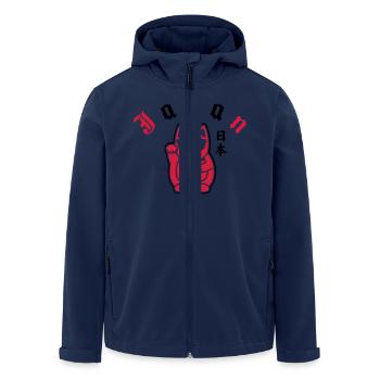 japan cat - Veste softshell homme en polyester recyclé Stanley/Stella - marine - Devant - AI Model Male 185 light (185cm)