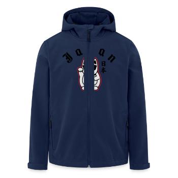 japan cat - Veste softshell homme en polyester recyclé Stanley/Stella - marine - Devant - AI Model Male 185 light (185cm)