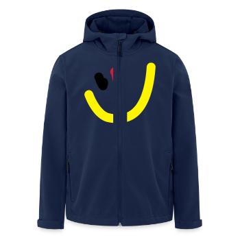 EM2018 DE (Smiley) - Recycelte Männer Softshell-Jacke von Stanley/Stella - Navy - Vorne - AI Model Male 185 light (185cm)