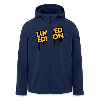 limited_edition_graffiti - Men’s Recycled Softshell Jacket by Stanley/Stella - navy - Front - AI Model Male 185 light (185cm)