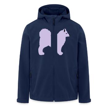 Samojede Vektor - Recycelte Männer Softshell-Jacke von Stanley/Stella - Navy - Vorne - AI Model Male 185 light (185cm)