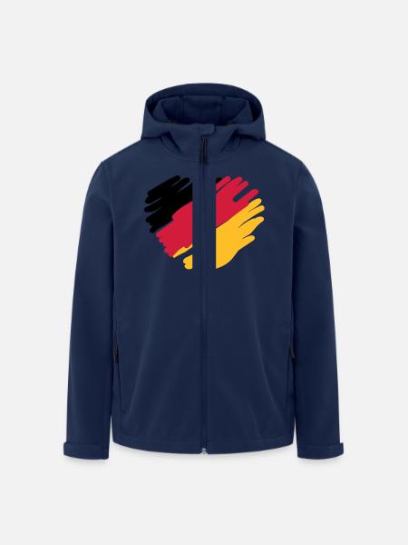 german heart - Recycelte Männer Softshell-Jacke von Stanley/Stella - Navy