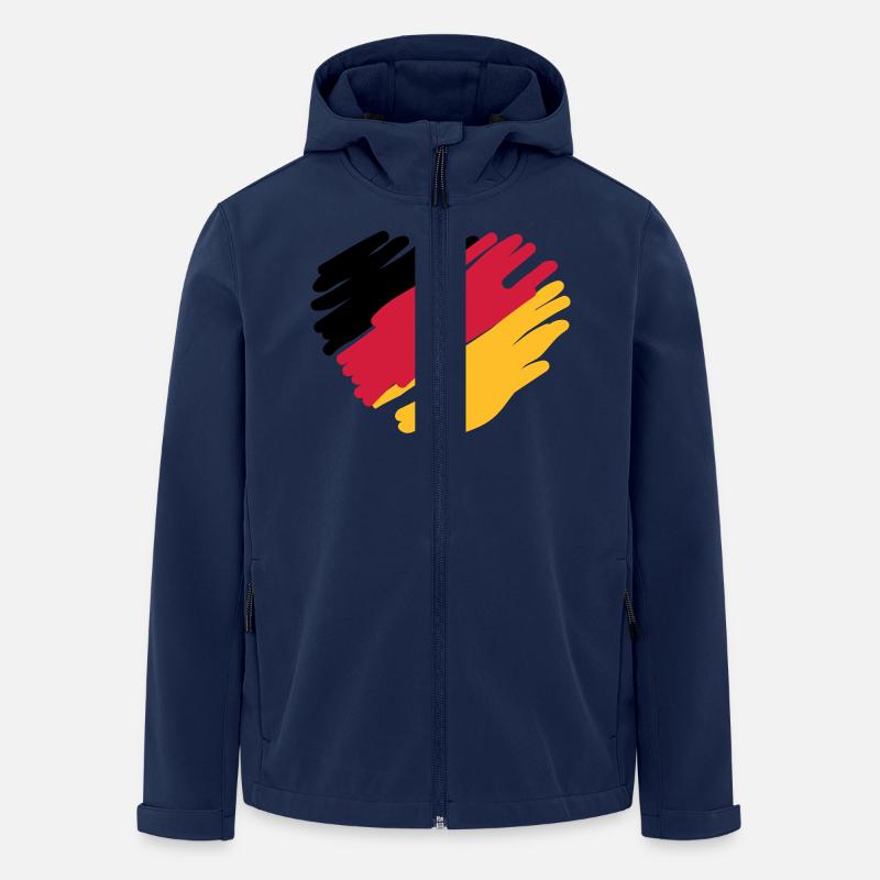 german heart - Recycelte Männer Softshell-Jacke von Stanley/Stella - Navy