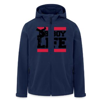 b_boy_life_c2 - Veste softshell homme en polyester recyclé Stanley/Stella - marine - Devant - AI Model Male 185 light (185cm)