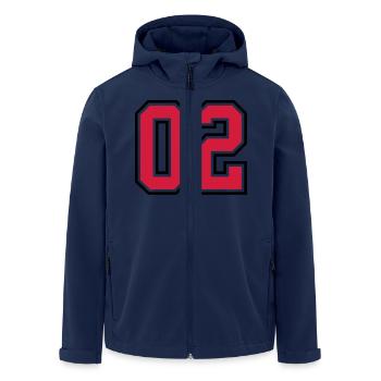 02 sports jersey football number - Recycelte Männer Softshell-Jacke von Stanley/Stella - Navy - Vorne - AI Model Male 185 light (185cm)