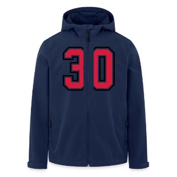 30 sports jersey football number - Recycelte Männer Softshell-Jacke von Stanley/Stella - Navy - Vorne - AI Model Male 185 light (185cm)