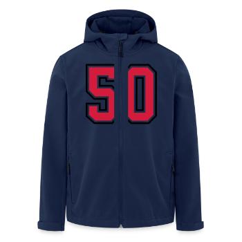 50 sports jersey football number - Recycelte Männer Softshell-Jacke von Stanley/Stella - Navy - Vorne - AI Model Male 185 light (185cm)