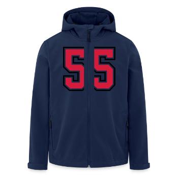 55 sports jersey football number - Recycelte Männer Softshell-Jacke von Stanley/Stella - Navy - Vorne - AI Model Male 185 light (185cm)