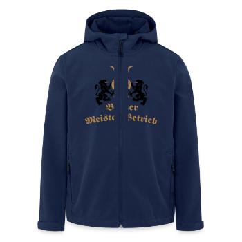 Bäcker Meisterbetrieb Zunftzeichen Zunf - Recycelte Männer Softshell-Jacke von Stanley/Stella - Navy - Vorne - AI Model Male 185 light (185cm)