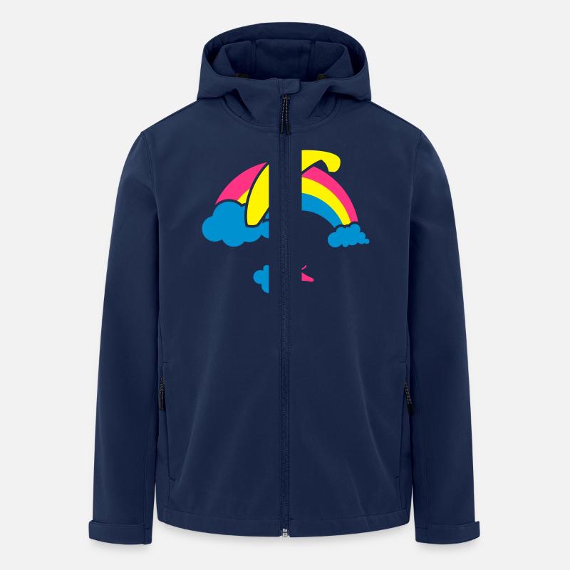 Rainbow & Clouds Paragliding - Recycelte Männer Softshell-Jacke von Stanley/Stella - Navy
