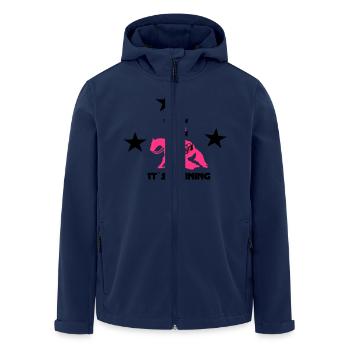 Reining Westernreiter Sliding Stop - Recycelte Männer Softshell-Jacke von Stanley/Stella - Navy - Vorne - AI Model Male 185 light (185cm)