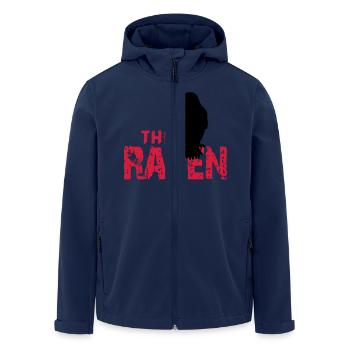 The Raven - Men’s Recycled Softshell Jacket by Stanley/Stella - navy - Front - AI Model Male 185 light (185cm)