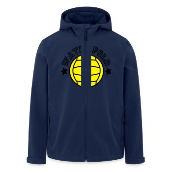 waterpolo - Men’s Recycled Softshell Jacket by Stanley/Stella - navy - Front - AI Model Male 185 light (185cm)