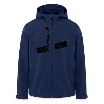 Monocycle, Downhill, A, roue,cavalier de monocycle - Veste softshell homme en polyester recyclé Stanley/Stella - marine - Devant - AI Model Male 185 light (185cm)