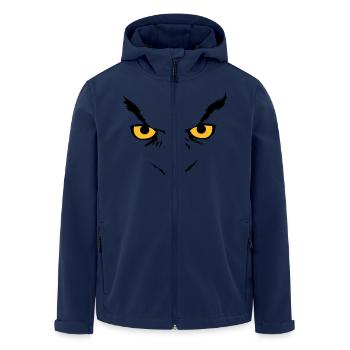 Owl face - Recycelte Männer Softshell-Jacke von Stanley/Stella - Navy - Vorne - AI Model Male 185 light (185cm)