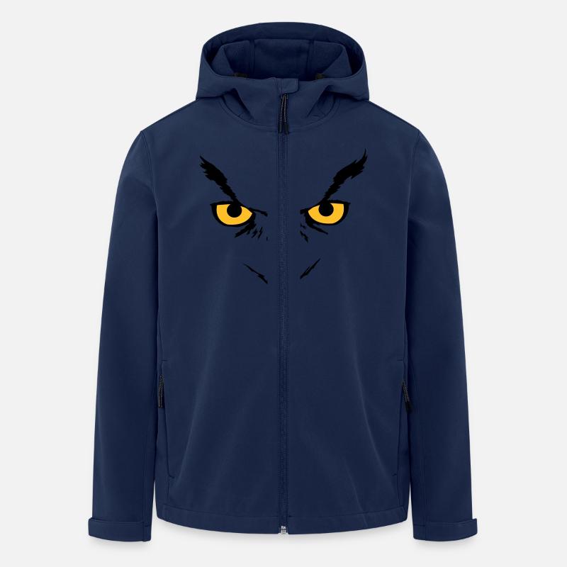 visage de hibou - Veste softshell homme en polyester recyclé Stanley/Stella - marine