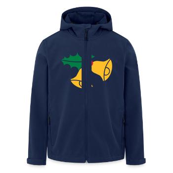 Glocken Weihnachten - Recycelte Männer Softshell-Jacke von Stanley/Stella - Navy - Vorne - AI Model Male 185 light (185cm)