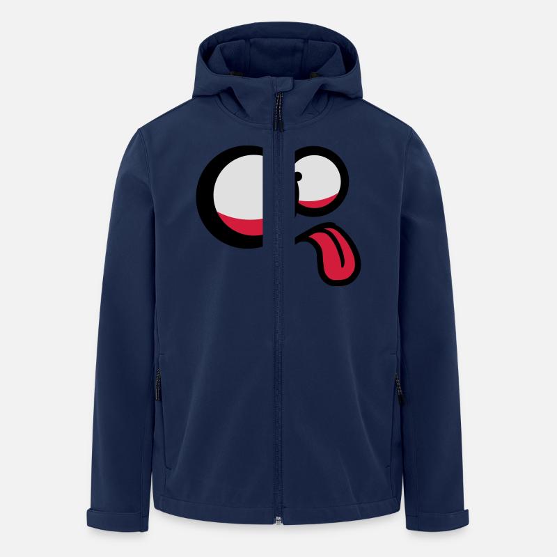 Crazy Comic Face - Recycelte Männer Softshell-Jacke von Stanley/Stella - Navy