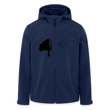 Herbst - Recycelte Männer Softshell-Jacke von Stanley/Stella - Navy - Vorne - AI Model Male 185 light (185cm)
