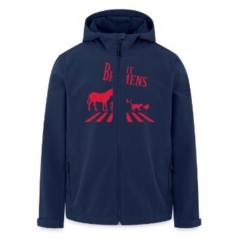 Bremer Stadtmusikanten - Recycelte Männer Softshell-Jacke von Stanley/Stella - Navy - Vorne - AI Model Male 185 light (185cm)