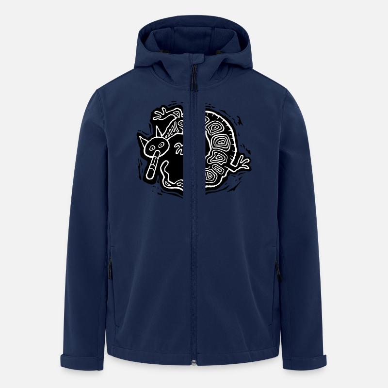 Chimerion blanc - Veste softshell homme en polyester recyclé Stanley/Stella - marine