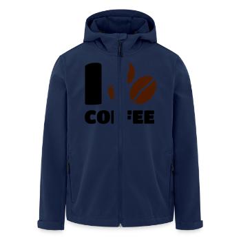 I love Coffee - Recycelte Männer Softshell-Jacke von Stanley/Stella - Navy - Vorne - AI Model Male 185 light (185cm)
