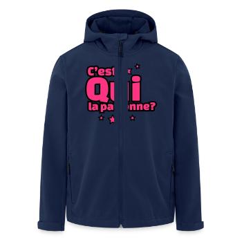 C'EST QUI LA PATRONNE? - Veste softshell homme en polyester recyclé Stanley/Stella - marine - Devant - AI Model Male 185 light (185cm)