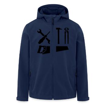 Werkzeug - Recycelte Männer Softshell-Jacke von Stanley/Stella - Navy - Vorne - AI Model Male 185 light (185cm)