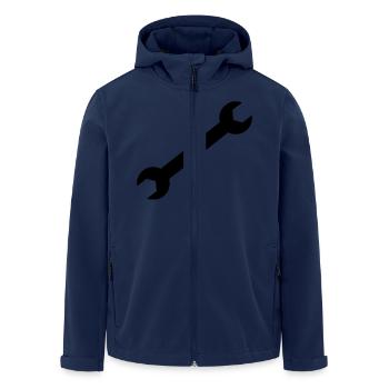 Screw wrench - Men’s Recycled Softshell Jacket by Stanley/Stella - navy - Front - AI Model Male 185 light (185cm)
