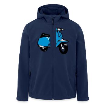 cool - Veste softshell homme en polyester recyclé Stanley/Stella - marine - Devant - AI Model Male 185 light (185cm)