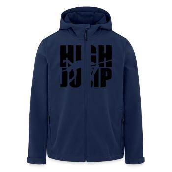 High jump - Men’s Recycled Softshell Jacket by Stanley/Stella - navy - Front - AI Model Male 185 light (185cm)
